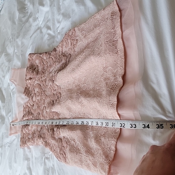 BCBGMaxAzria Women's Abigail Dusty Pink Lace Sequin Mini Dress- Size 2 - Picture 12 of 17